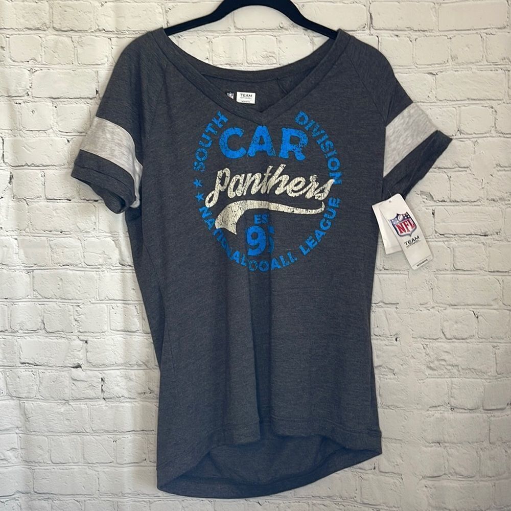 South Carolina Panthers gray Women’s NFL Tshirt size medium new with tags